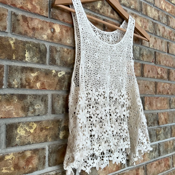 Cream Knit Bathing Suit Coverup - Picture 2 of 11